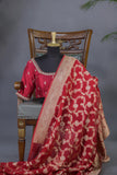 Banarasi Silk Saree in ravishing red