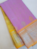 Unique lavender and yellow Venkatagiri Pattu saree