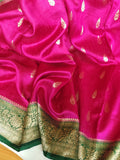 Majenta and Green Dupion Pattu saree