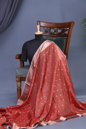 Soft Silk Pattu - An understated luxury - Maroonish Red