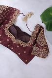 Vintage Kanjeevaram Excellence in Rust Orange and Brown combo