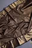 Kanjeevaram saree in the most trending color - dark brown