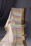 Mysore crepe silk saree in pretty pastels