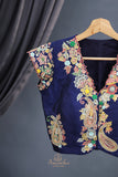A designer blouse that’s Pure Art -  Navy Blue