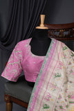 Pastel Patola with intricately designed handwork border