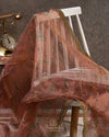 Pure organza saree with beautiful kalamkari prints