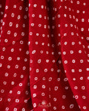 A beautiful red saree - Bandini Crepe with Patola
