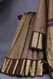 Kanjeevaram saree in the most trending color - dark brown