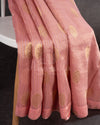 Chanderi Tissue saree with Zari woven buttas