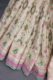 Pastel Patola with intricately designed handwork border