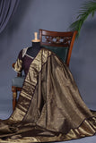 Kanjeevaram saree in the most trending color - dark brown