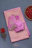 Raising Temple border kanjeevaram saree in Beautiful Pink