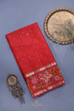 Soft Tussar with a contemporary elegance- Red