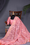 Banarasi Kora Jamdaani in soft blush pink