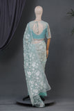 Light blue organza saree - cocktail Edit