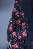 Stunning pure chiffon saree in mid night blue