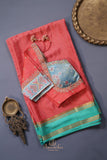 Stunning mysore crepe silk saree in a lovely combo