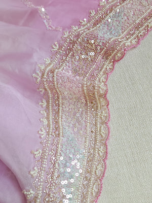 Lilac Love - pretty Georgette saree in a lovely lilac hue