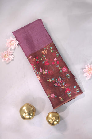 Petite Pointe Elegance on pure Handloom tussar