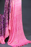 Pure Bandini saree on gaji silk with chikankari pallu