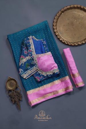 Stunning mysore crepe silk saree with pure patola silk blouse
