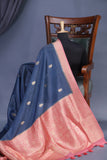 Soft Silk Pattu - Color play at its finest - Blue/Pink