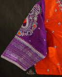 Venkatagiri Pattu saree in bright orange