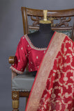 Banarasi Silk Saree in ravishing red