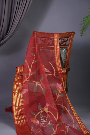 Muslin Jamdaani & Kanjeevaram Fusion
