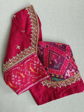 Magenta Pink patola blouse in a stunning pattern