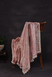 Onion pink organza tissue saree