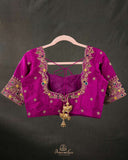 Bold and rich magenta work blouse
