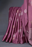 Mashru crepe silk saree in pink