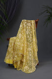 Yellow organza saree - cocktail Edit