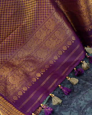 Gadwal brocade saree with kanchi border