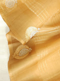 Organza saree in golden hue wit a beautiful blouse