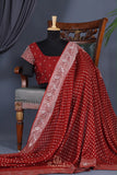 A Georgette beauty in stunning red