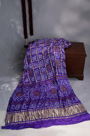 Purple Bandini Gharchola saree