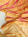 Multi color crush Georgette saree with a patch work blouse