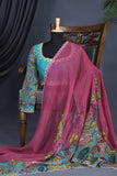 Hand painted kalamkari organza saree