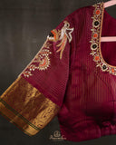 Vintage Kanjeevaram in a lovely brown and red combo