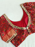 A classic kanchi kalamkari saree with a pure Patola blouse