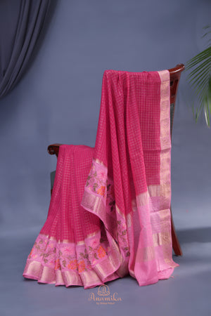 Soft Silk Chanderi Pattu - where weave meets embroidery
