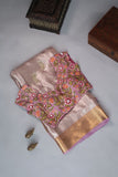 Regal Tissue Brocade saree in lovely lilac
