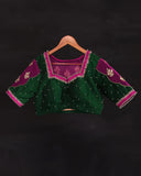 Kanchipattu saree in the most beautiful festive colors of hot pink and green