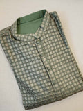 Sage Green thread embroidered kurta
