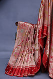 A beautiful Paithani inspired Georgette saree - Red