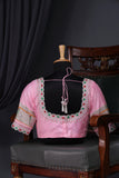 Gadwal Paithani saree in lovely baby pink
