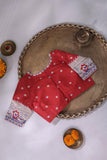 Regal chanderi pattu in a ravishing red color