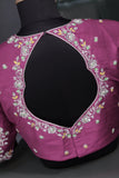 Pastel Patola with intricately designed handwork border
